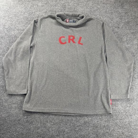 Ralph Lauren Chaps Pullover Sweater Fleece Large Embroidered Logo CRL Size L Y2K - Picture 1 of 8